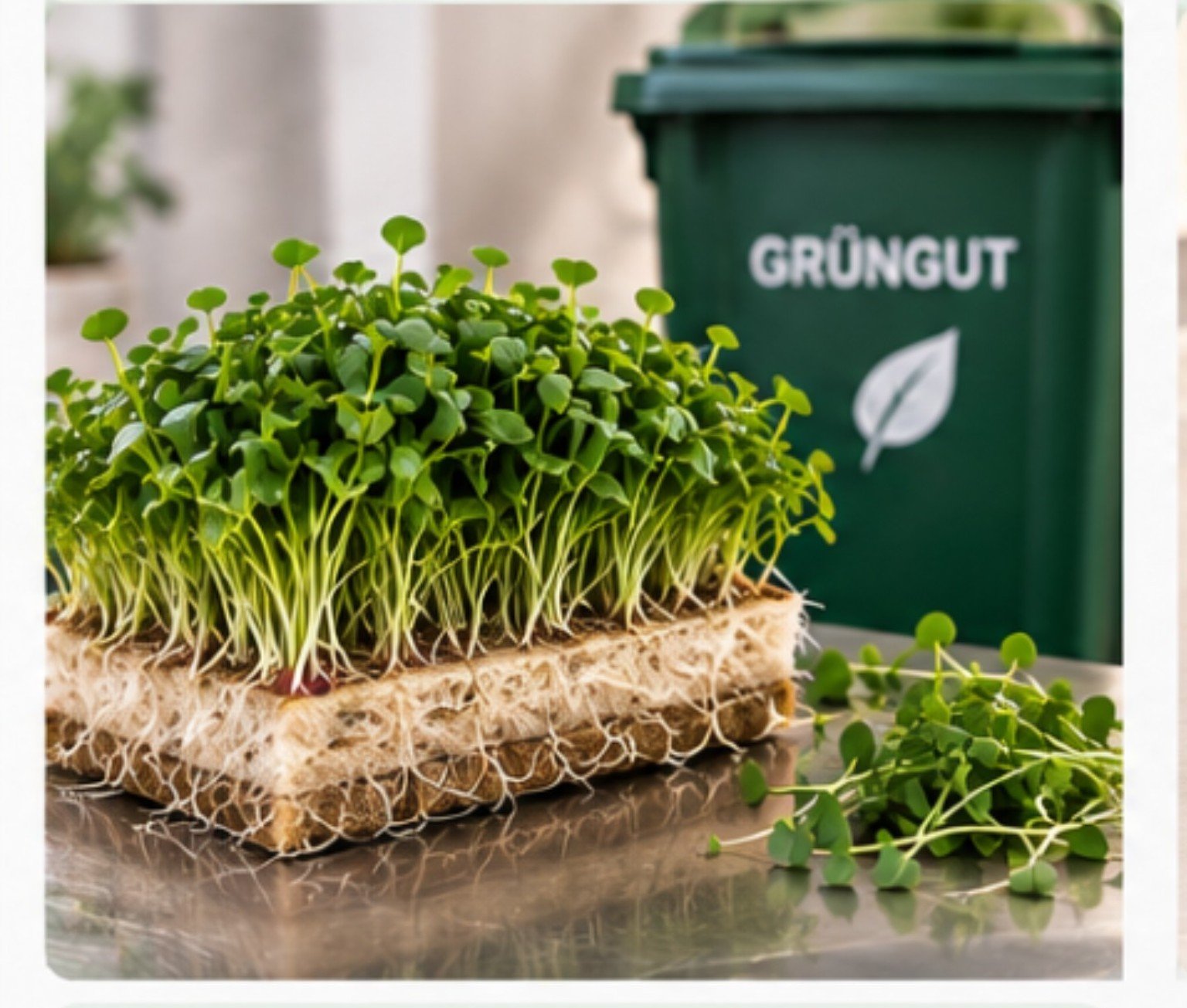Microgreens im Transportbehälter