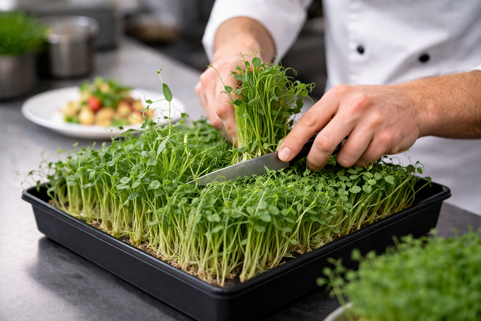 Microgreens im Live Tray